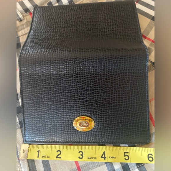 NEW🔥BURBERRY Vintage NOVA CHECK/LOGO Full Grain Leather🔥Bifold🖤w/Slots & coin - Picture 11 of 15
